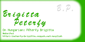 brigitta peterfy business card